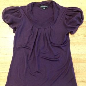 Banana Republic 100% Silk Eggplant Purple Blouse